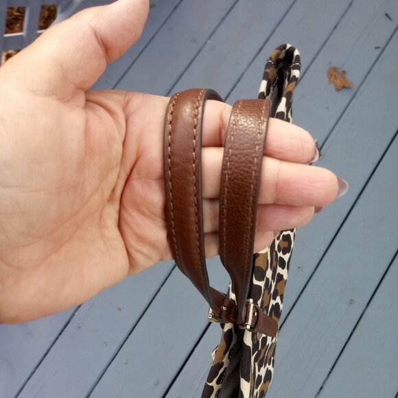 Michael Kors large  cavas leopard tote bag - Picture 8 of 10